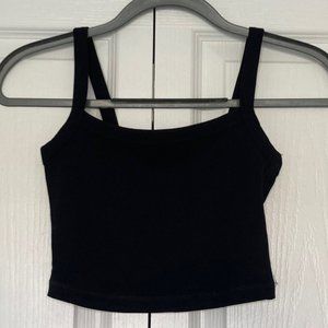 NWOT Abercrombie & Fitch Women's Ribbed Cami, Cropped, Black, XS